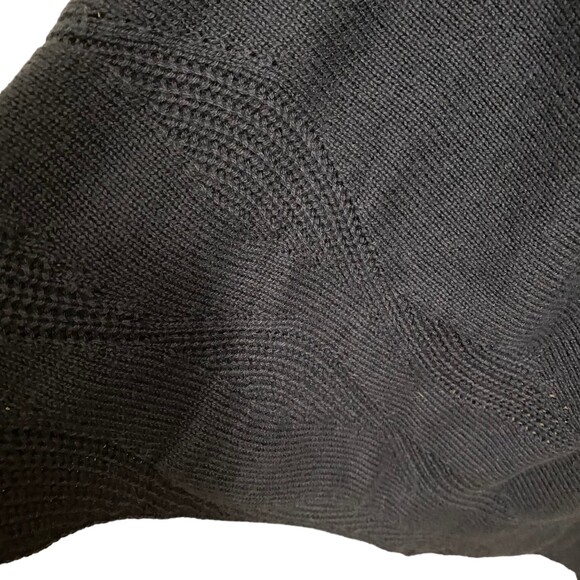 SOFT SURROUNDINGS Blue Sweater Turtle Neck Poncho Asymmetrical Hem Size Missy 1 - Picture 6 of 7